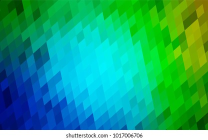 Light Blue, Green vector abstract textured polygonal background. Blurry rectangular design. The pattern with repeating rectangles can be used for background.