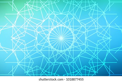 Light Blue, Green vector abstract doodle wallpaper. Childish elegant natural pattern with gradient. The elegant pattern can be used as a part of a brand book.
