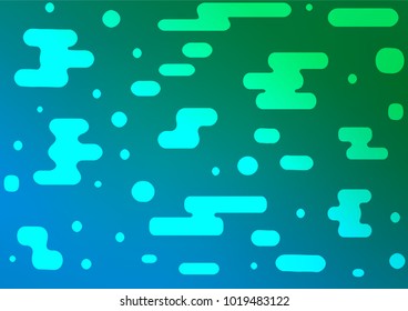 Light Blue, Green vector abstract doodle template. Colorful abstract illustration with lines in Asian style. The best blurred design for your business.