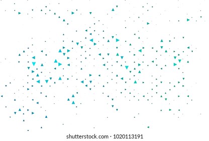 Light Blue, Green vector abstract colorful background, which consist of triangles. Pattern with colored triangles on white background.