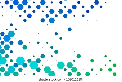 Light Blue, Green vector abstract textured polygonal background. Brand-new blurry hexagonal design. Pattern can be used for background.