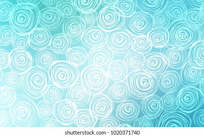 Light Blue, Green vector abstract doodle template. Decorative shining illustration with doodles on abstract template. Hand painted design for web, leaflet, textile.