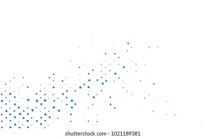 Light Blue, Green vector abstract colorful background, which consist of triangles. Pattern with colored triangles on white background.