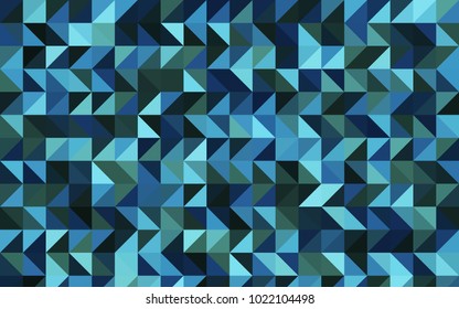 Light Blue, Green vector abstract mosaic pattern. Creative illustration in halftone style with gradient. The completely new template can be used for your brand book.