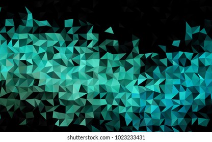 Light Blue, Green vector abstract polygonal template. Creative geometric illustration in Origami style with gradient. The best triangular design for your business.