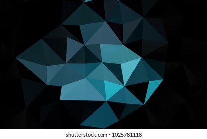 Light Blue, Green vector abstract mosaic template. Creative illustration in halftone style with gradient. The textured pattern can be used for background.
