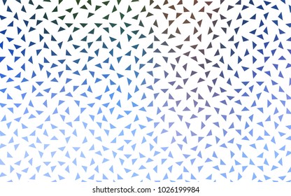 Light Blue, Green vector abstract colorful background, which consist of triangles. Pattern with colored triangles on white background.