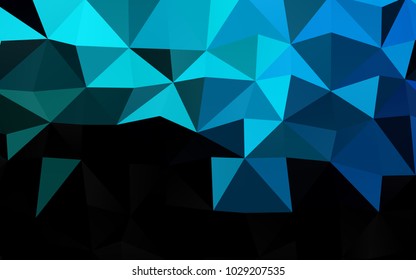 Light Blue, Green vector abstract polygonal pattern. Creative illustration in halftone style with gradient. A new texture for your design.