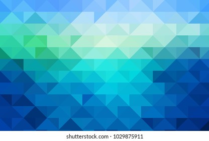 Light Blue, Green vector abstract mosaic background. Modern geometrical abstract illustration with gradient. Brand-new style for your business design.