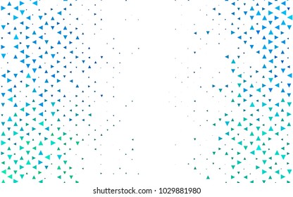 Light Blue, Green vector abstract colorful background, which consist of triangles. Pattern with colored triangles on white background.
