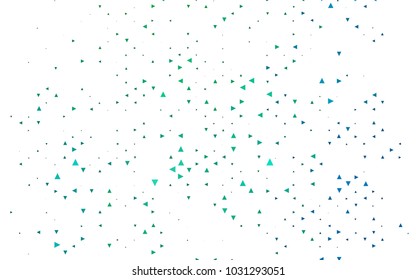 Light Blue, Green vector abstract colorful background, which consist of triangles. Pattern with colored triangles on white background.
