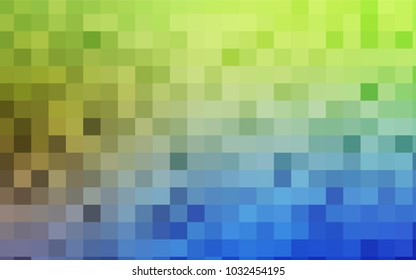 Light Blue, Green vector abstract textured polygonal background. Blurry rectangular design. The pattern with repeating rectangles can be used for background.