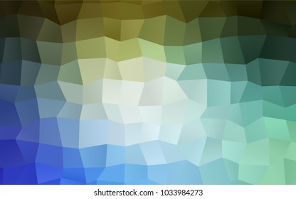 Light Blue, Green vector abstract textured polygonal background. Blurry rectangular design. The pattern with repeating rectangles can be used for background.