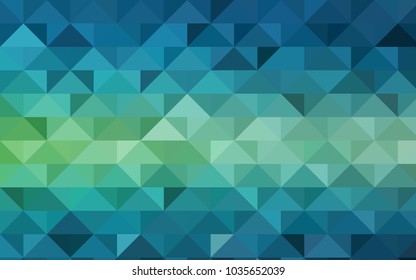 Light Blue, Green vector abstract polygonal template. Creative illustration in halftone style with gradient. The template can be used as a background for cell phones.