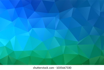 Light Blue, Green vector abstract mosaic template. A completely new color illustration in a vague style. A completely new template for your business design.