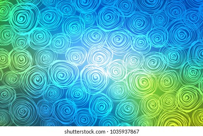 Light Blue, Green vector abstract doodle wallpaper. Creative illustration in blurred style with roses. The pattern can be used for heads of websites and designs.