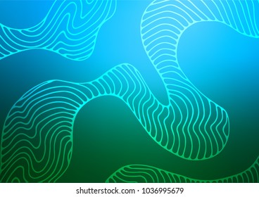 Light Blue, Green vector abstract doodle texture. Shining colored illustration with doodles in Arabic style. Brand-new design for your business.