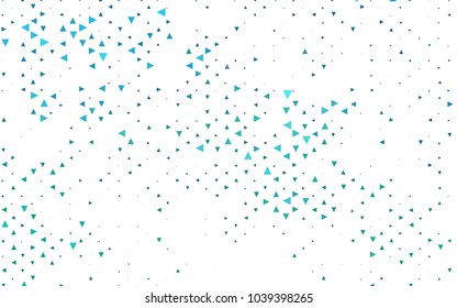 Light Blue, Green vector abstract colorful background, which consist of triangles. Pattern with colored triangles on white background.