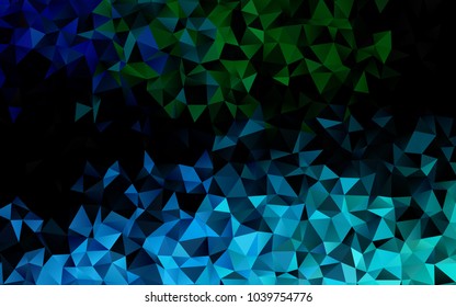 Light Blue, Green vector abstract mosaic pattern. An elegant bright illustration with gradient. A completely new template for your business design.
