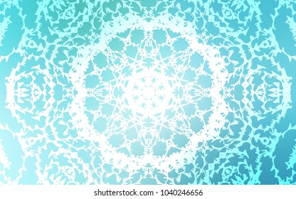 Light Blue, Green vector abstract doodle background. Blurred decorative design in Indian style with lines drown by child. The completely new template can be used for your brand book.