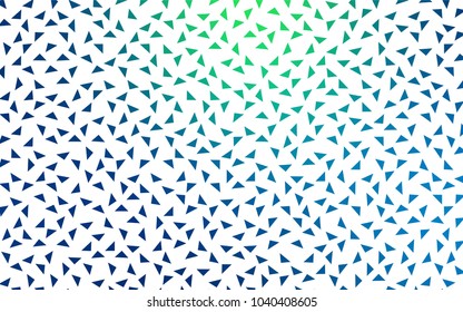 Light Blue, Green vector abstract colorful background, which consist of triangles. Pattern with colored triangles on white background.