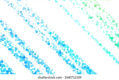 Light Blue, Green vector abstract textured polygonal background. Blurry rectangular design. The pattern with repeating rectangles can be used for background.