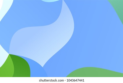 Light Blue, Green vector abstract cambered pattern. Colorful abstract illustration with gradient crooked lines. Brand-new design for your business.