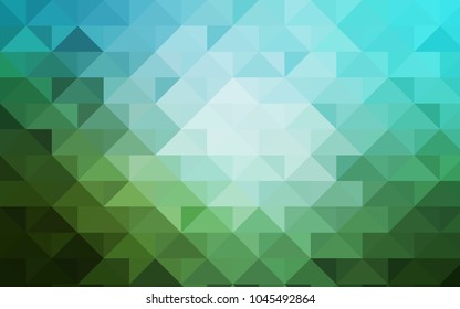 Light Blue, Green vector abstract mosaic background. A sample with polygonal shapes. Brand-new style for your business design.