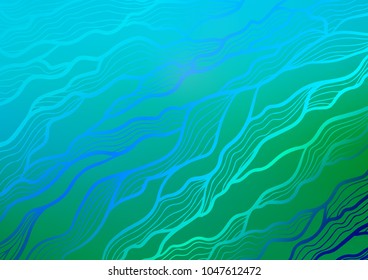 Light Blue, Green vector abstract doodle background. Geometric doodle illustration in Origami style with gradient. A completely new design for your business.