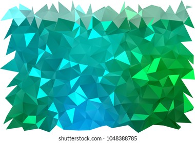 Light Blue, Green vector abstract polygonal pattern. Colorful abstract illustration with gradient. The polygonal design can be used for your web site.