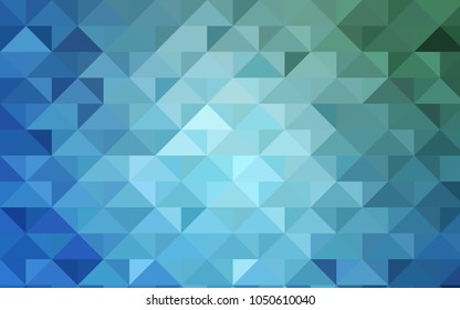 Light Blue, Green vector abstract mosaic template. A completely new color illustration in a vague style. A completely new design for your business.