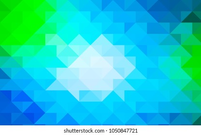 Light Blue, Green vector abstract mosaic background. Colorful abstract illustration with gradient. The elegant pattern can be used as part of a brand book.