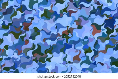 Light Blue, Green vector abstract blurred pattern. Glitter abstract illustration with wry lines. The best blurred design for your business.