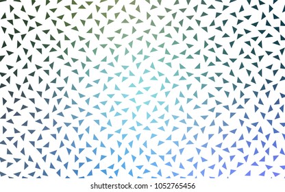 Light Blue, Green vector abstract colorful background, which consist of triangles. Pattern with colored triangles on white background.