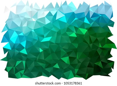 Light Blue, Green vector abstract mosaic template. Colorful abstract illustration with gradient. The polygonal design can be used for your web site.