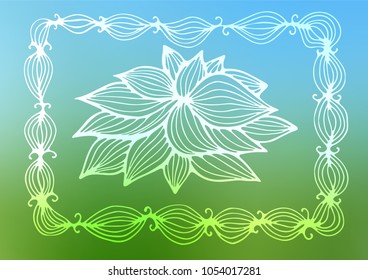 Light Blue, Green vector abstract doodle template. A completely new color illustration in doodle style. A completely new template for your business design.