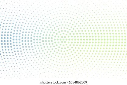 Light Blue, Green vector abstract pattern with circles. Geometry template for your business design. Background with colored spheres.