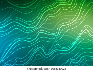 Light Blue, Green vector abstract doodle texture. Shining colored illustration with doodles in Zen tangle style. Brand-new design for your business.