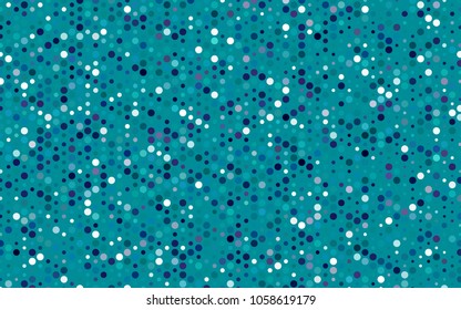 Light Blue, Green vector abstract pattern with circles. Geometry template for your business design. Background with colored spheres.