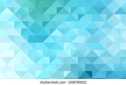 Light Blue, Green vector abstract mosaic background. A vague abstract illustration with gradient. Brand-new style for your business design.
