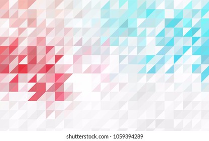 Light Blue, Green vector abstract colorful background, which consist of triangles. Pattern with colored triangles on white background.