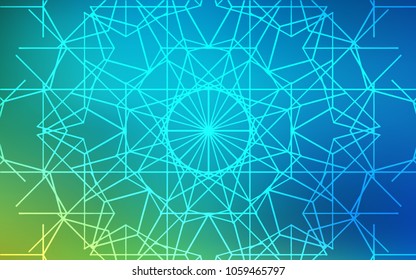 Light Blue, Green vector abstract doodle pattern. Colorful abstract illustration with lines drawn by child in Asian style. The elegant pattern can be used as a part of a brand book.