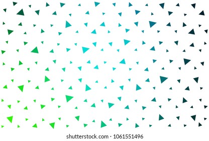 Light Blue, Green vector abstract colorful background, which consist of triangles. Pattern with colored triangles on white background.