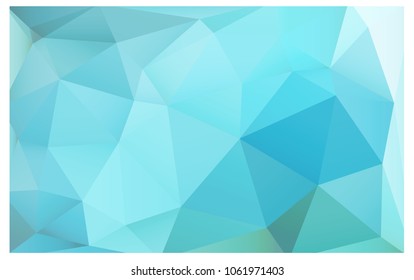 Light Blue, Green vector abstract textured polygonal background. Blurry triangle design. Pattern can be used for background.