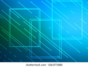 Light Blue, Green vector abstract doodle pattern. Ethnic elegant natural pattern with gradient. A new texture for your design.