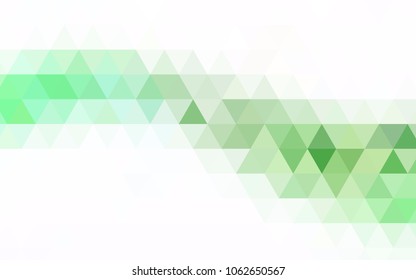 Modelo poligonal abstrato de vetor azul claro e verde. Ilustração criativa em estilo de meio-tom com gradiente. O padrão texturizado pode ser usado para fundo.