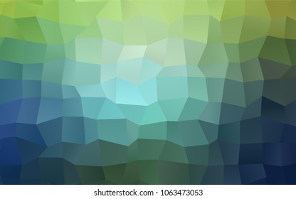 Light Blue, Green vector abstract textured polygonal background. Blurry rectangular design. The pattern with repeating rectangles can be used for background.