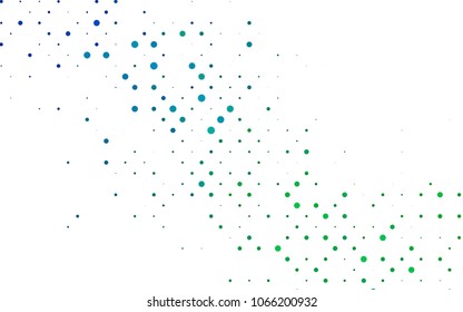 Light Blue, Green vector abstract pattern with circles. Geometry template for your business design. Background with colored spheres.
