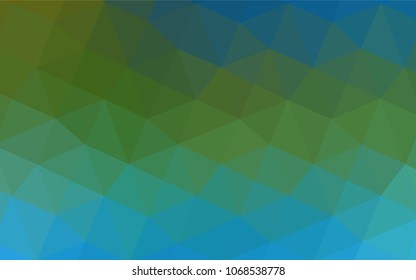 Light Blue, Green vector abstract polygonal pattern. Colorful illustration in polygonal style with gradient. A completely new template for your business design.