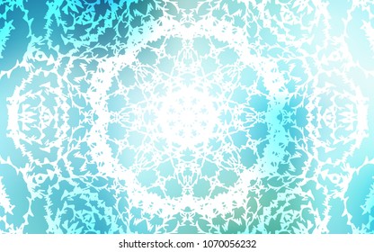 Light Blue, Green vector abstract doodle wallpaper. Blurred decorative design in Indian style with lines drown by child. Hand painted design for web, wrapping, wallpaper.